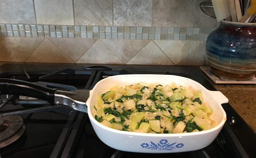 Sauteed Kohlrabi and&nbsp;Spinach