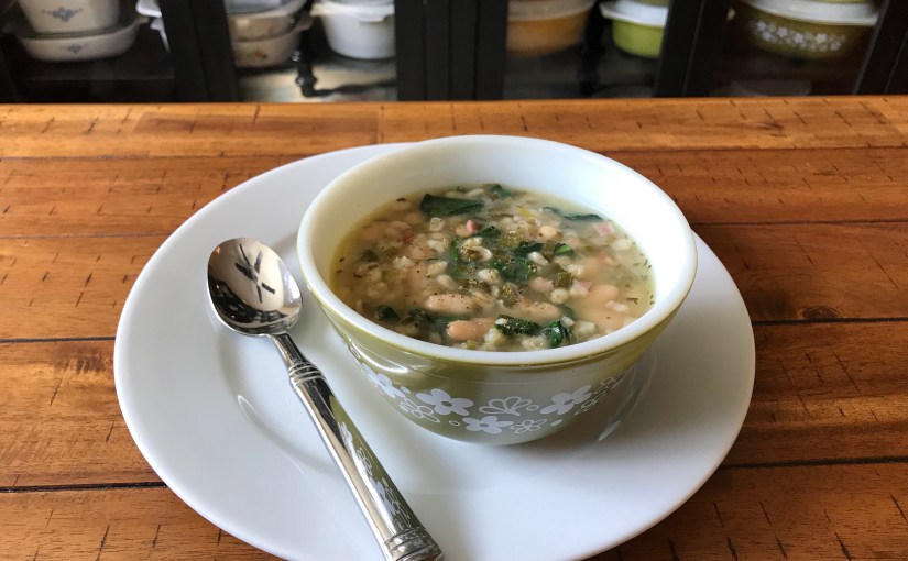 Spring Onion, Barley and White Bean&nbsp;Soup
